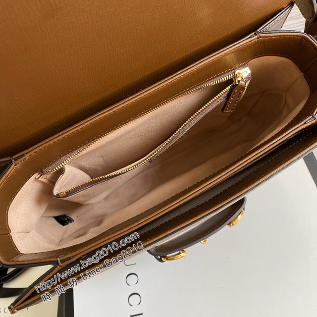 Gucci新款原廠皮女包 古馳1955Horsebit Bag Gucci經典馬銜扣單肩斜挎女包 602204  ydg3091